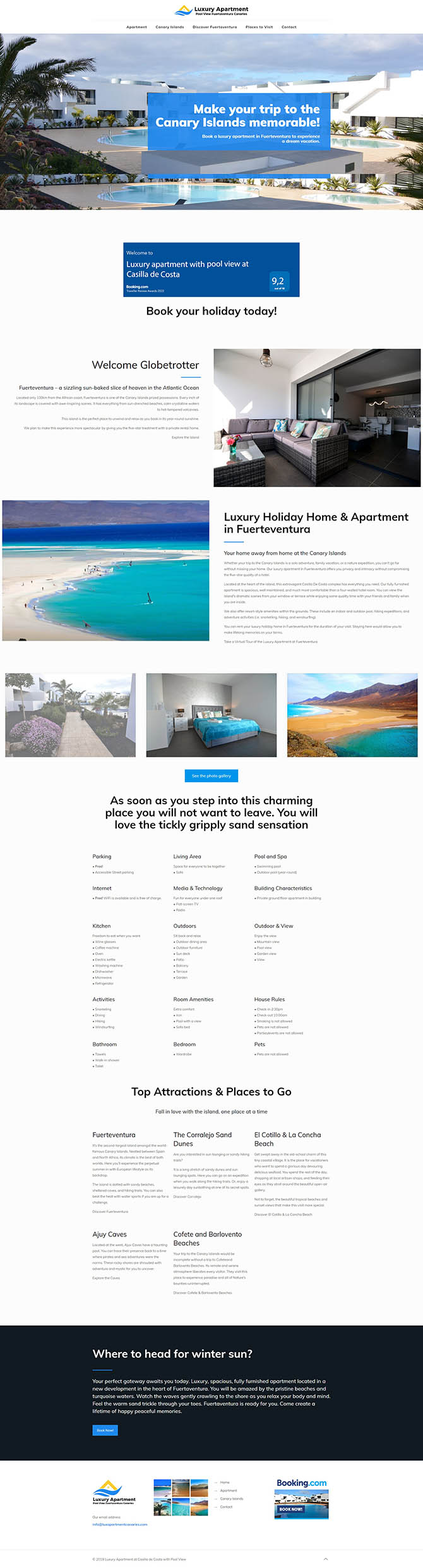 Strona internetowa Wordpress dla firmy Luxury Apartment